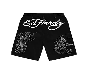 Bermuda Preta Ed Hardy x Matuê Dragon