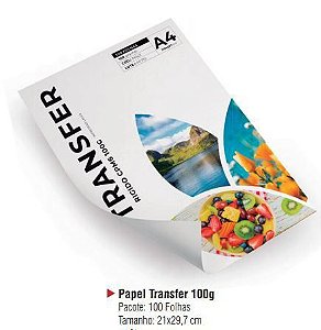 100 Folhas Transfer Rígido A4  100g
