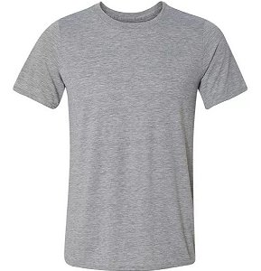 Camisetas Cinza Mescla Gola Careca 100% poliéster para Sublimação