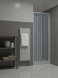 Box sanfonado para Banheiro largura de 161 cm até 175 cm x 1,85 altura Cor Branco - Largura 1,75 x 1,85 Altura