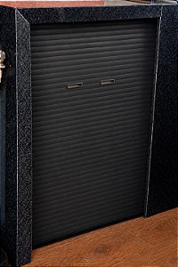 Porta deslizante 647 mm largura x 853 mm altura x 700 mm profundidade cor preto