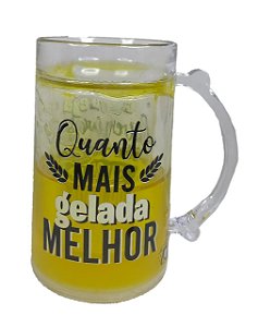 Caneca De Gel Congelável Em Acrílico Cerveja Chopp Quanto Mais Gelada Melhor