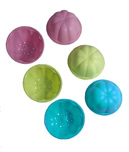 Kit 6 Forminhas Decorada Silicone Cupcake Muffim Mini Bolo D