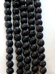 Fio De Pedra Natural Lava Vulcânica 6mm