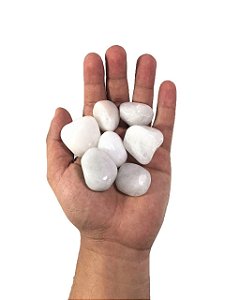 1kg Pedra Rolada Quartzo Branco Semi Preciosas 3-5 Grande
