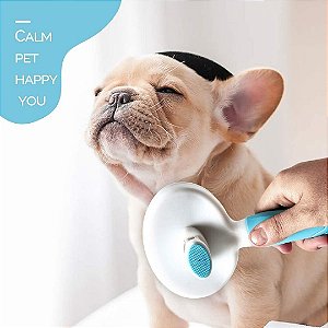 Escova Inteligente P/ Pet Cachorros E Gatos Fácil Tira Pelos