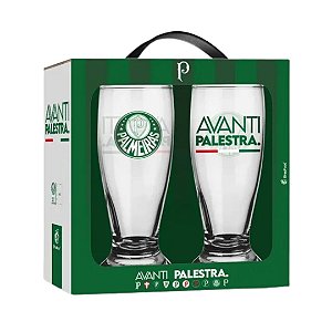 Conjunto 2 Copos Munich Palmeiras Avanti Palestra Tulipas