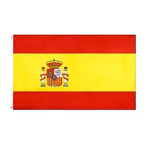 Bandeira Da Espanha Cores Nas 2 Faces Para Mastro E Parede