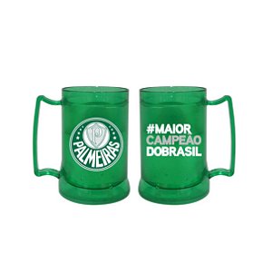 Caneca De Gel Verde Palmeiras Maior Campeão Do Brasil 400ml