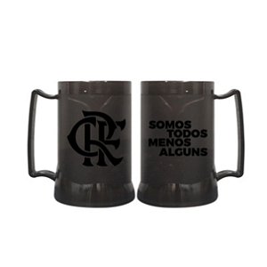 Caneca De Gel Preta Crf Flamengo Congelável Mengão 400ml