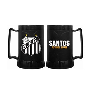 Caneca De Gel Preta Santos Congelável 400ml
