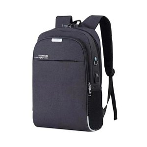Mochila Notebook Anti-roubo Com Cadeado Entrada Fone E Usb