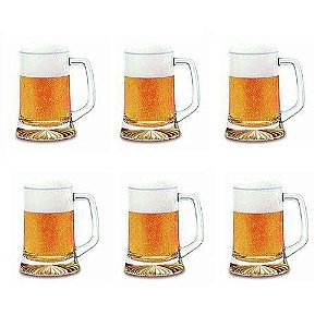 Kit 6 Canecas Para Chopp 280 Ml Maxim