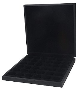 Caixa Em Madeira Preto P/36 Capsulas De Cafe Dinasty 30x30