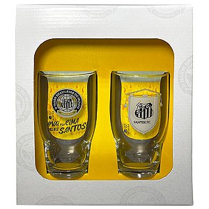 Kit 2 Copos Draft Santos Peixe - 410ml - Vai Pra cima