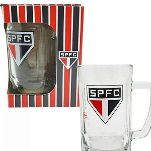 Caneca Chopp Cerveja Vidro Sao Paulo Tricolor