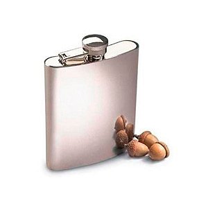 Cantil De Bolso Porta Bebidas Aço Inox 8oz 230ml