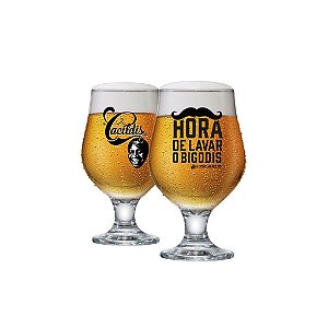 Taça De Cerveja Beer Master Cacildis Vidro 380ml - Hora De Lavar Os Bigodis