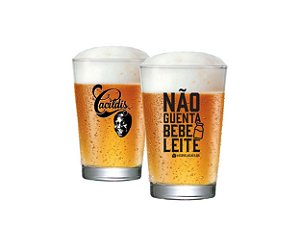 Copo De Cerveja Caldereta Cacildis Vidro 300ml - Não Guenta Bebe Leite