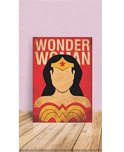 Placas Decorativa 28x20cm Mdf Wonder Woman Mulher Maravilha
