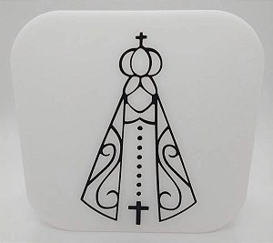 Luminária Abajour Nossa Senhora Aparecida Preto Decorfun