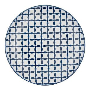 Prato Decorativo Porcelana Geometric Star Azul Urban