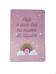 Placa Decorativa Em Mdf Arco-íris Quadro / Quadrinho Decoração