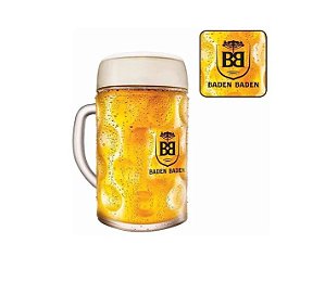 Caneca De Vidro Cerveja Chopp Baden Baden 1 Litro