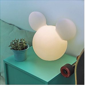 Luminária / Abajur Infantil Mickey Mouse Disney 3d