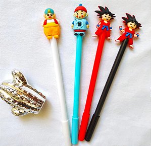 Kit 4 Caneta Em Gel Kawaii Dragon Ball Sortidas