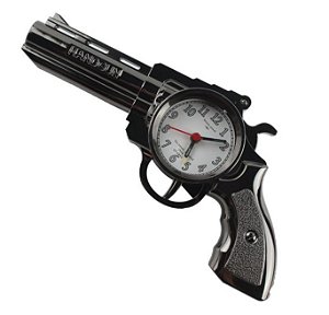 Relógio Despertador De Arma / Revolver De Mesa E Bancada Retrô - Pistola