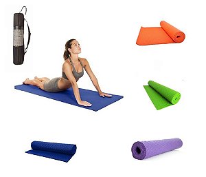 Tapete / Colchonete Para Yoga, Pilates E Ginástica Com Bolsa