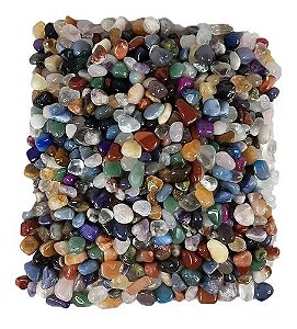 250g Pedra Rolada Natural Sortida Mista - Atacado 1-2cm
