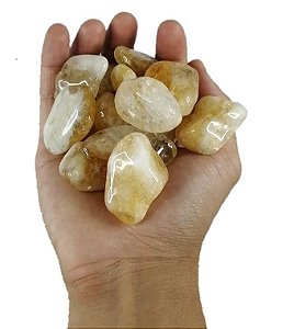 500g De Pedra Rolada De Citrino Natural Grande 3-6cm