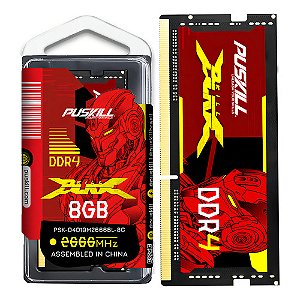 Memória Ram Notebook Gamer PUSKILL KILLBLADE Ddr4 8gb 2666mhz Cl19 1.2v Sodimm