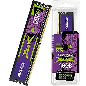 Memória Ram Desktop Gamer PUSKILL Killblade 16gb Ddr4 3200mhz Cl22 Pc4-25600 Dimm