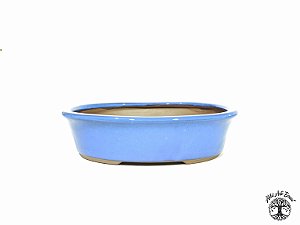 Vaso Oval  Azul Literato 29x22,3x7,5cm
