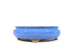 Vaso Oval Azul Literato 25,5x21x7,5cm
