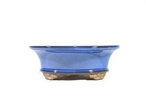 Vaso Oval Azul Literato 19x14,5x6,6cm