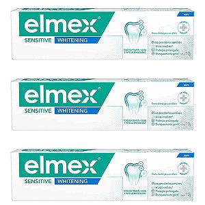 Creme Dental Elmex Sensitive Whitening 110g - Kit 03un