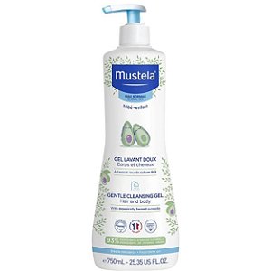 Mustela Bebê Gel Dermo Lavante Suave Cabelo e Corpo Pele Normal Hipoalergênico 750ml