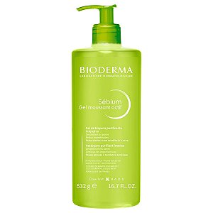 Gel de Limpeza Facial Purificante Antiacne Bioderma Sébium Moussant Actif Frasco Pump 500 ml