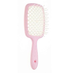 Escova de Cabelo Janeke Superbrush Original Rosa Pastel e Branco