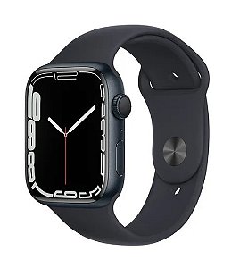 Apple Watch Series 7 Gps, 45mm Pulseira Esportiva Meia-noite