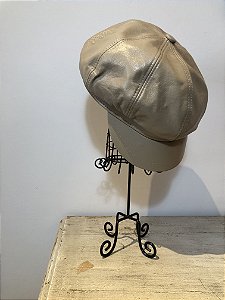 Boina de couro estilo cap