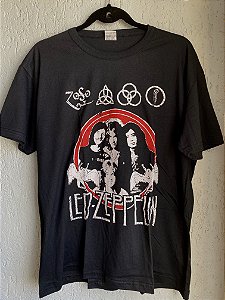 Camiseta nova preta Led Zeppelin (M e G)