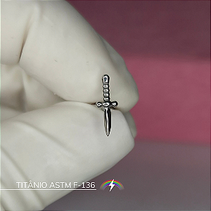 Labret adaga - Titânio ASTM F-136