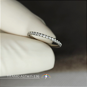 Segmento cravejado lateral - Titânio ASTM F-136