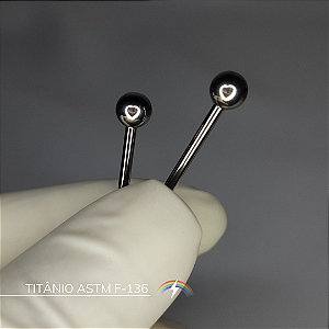Barbell 1.6 mm - Titânio ASTM F-136