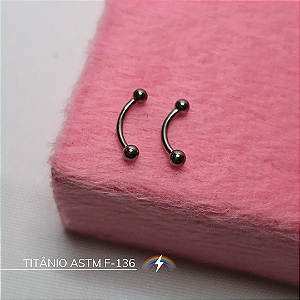 Micro barbell curvo - Titânio ASTM F-136